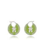 DickyBear Coin Stamp Earrings