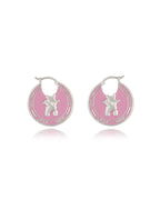 DickyBear Coin Stamp Earrings