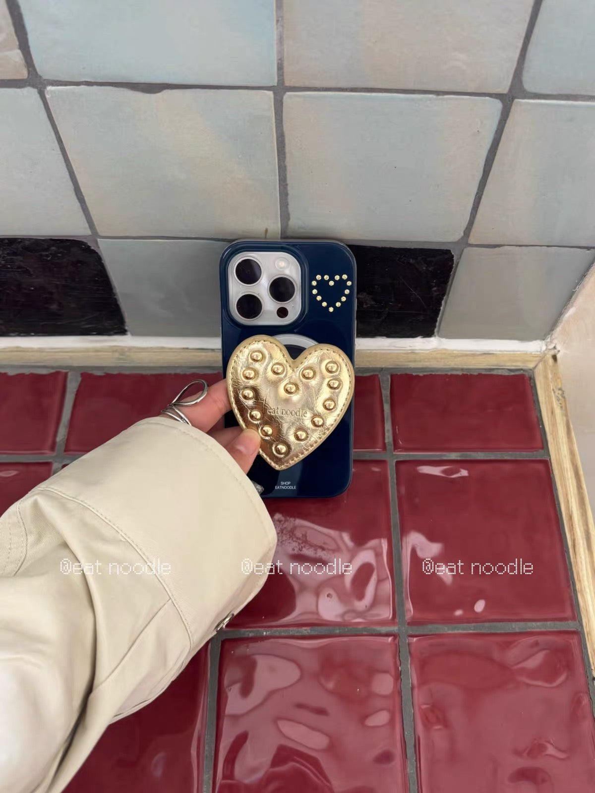 Rhinestone Heart Phone Case