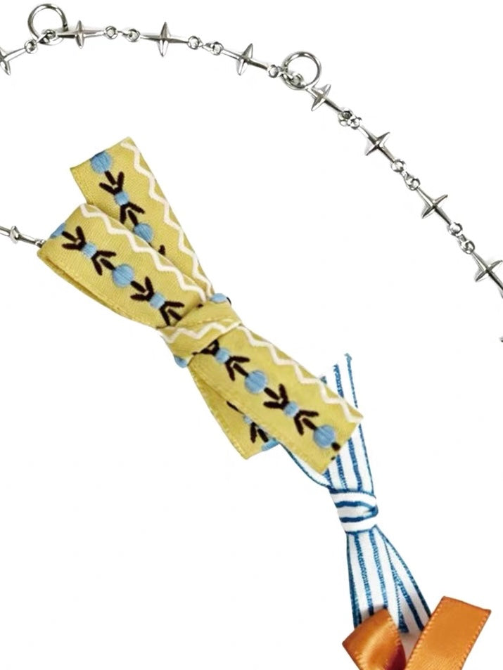 Dopamine Handmade Bow Necklace