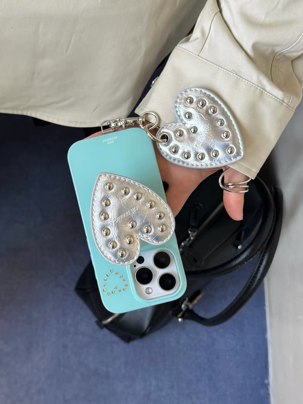 Rhinestone Heart Phone Case