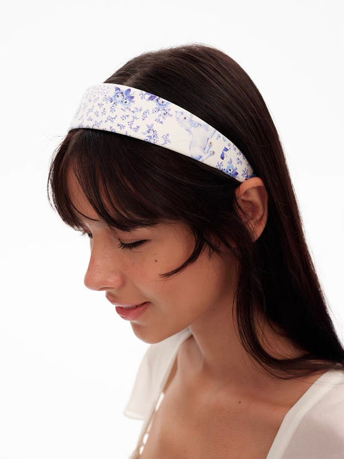 Blue-and-White Porcelain Pony Headband