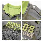 Candy Color Layered Print Polo T-Shirt