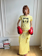 Vintage Portrait Print Slim-Fit T-Shirt