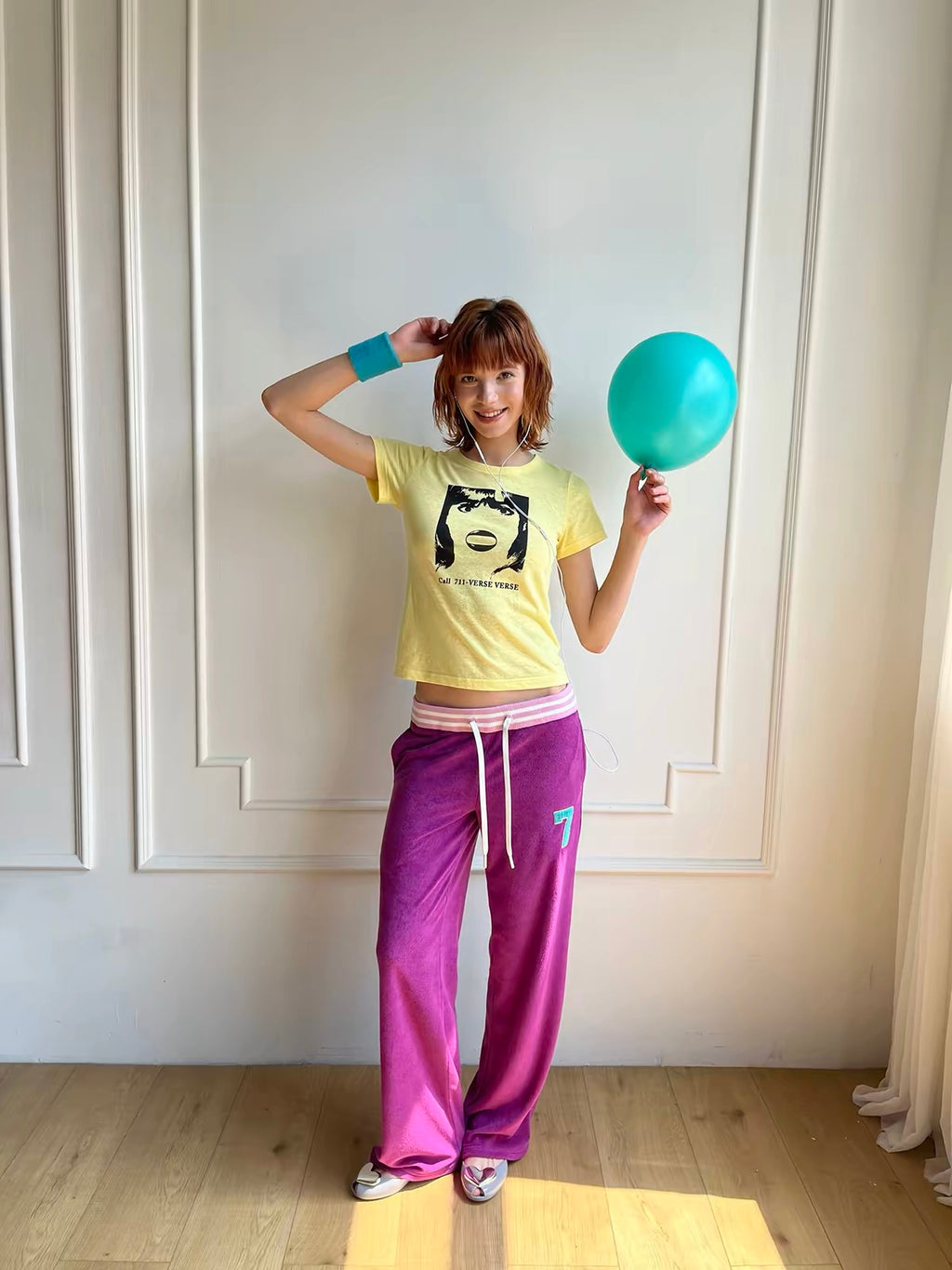 Vintage Portrait Print Slim-Fit T-Shirt