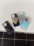 Rhinestone Heart Phone Case
