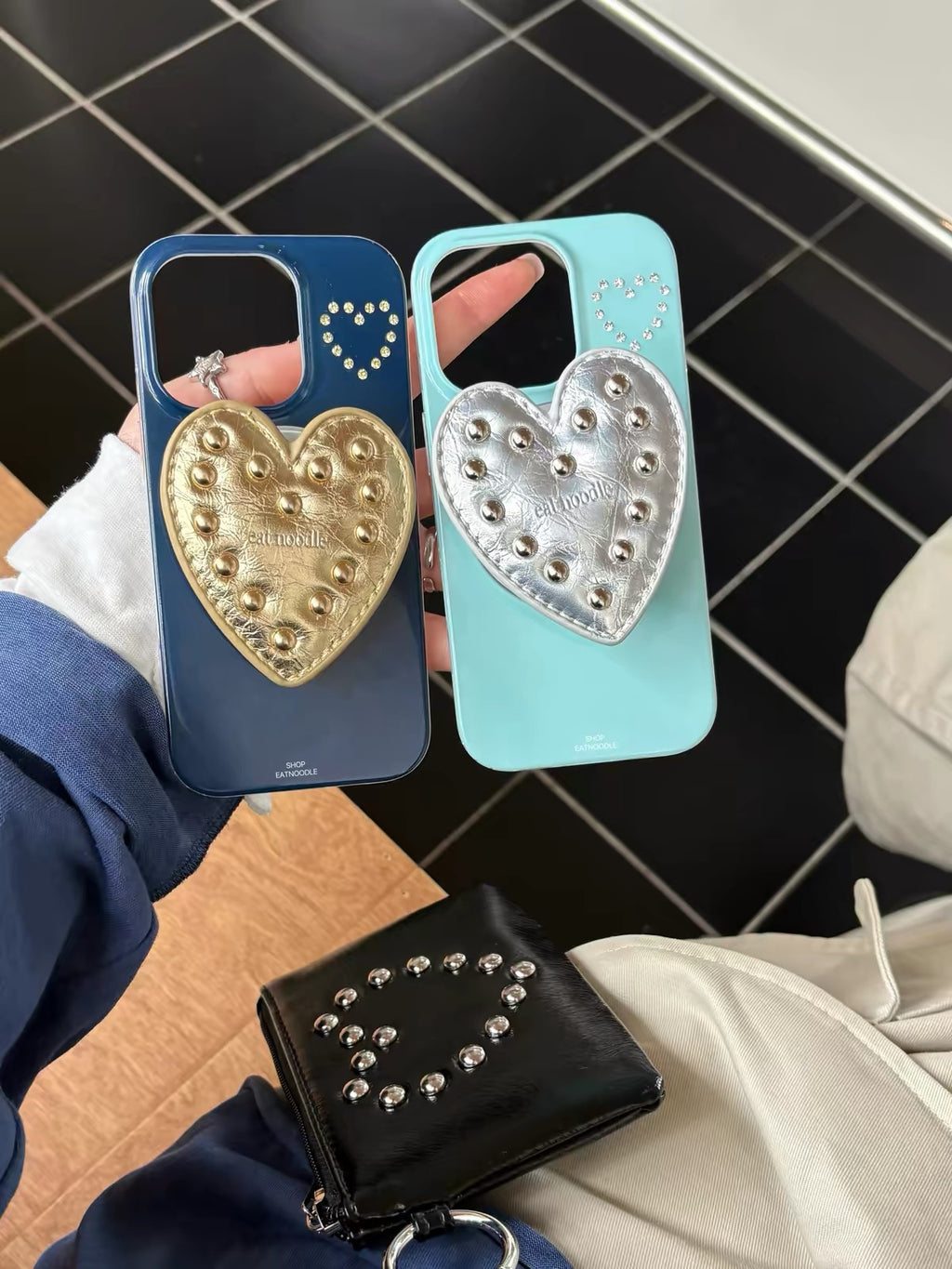 Rhinestone Heart Phone Case