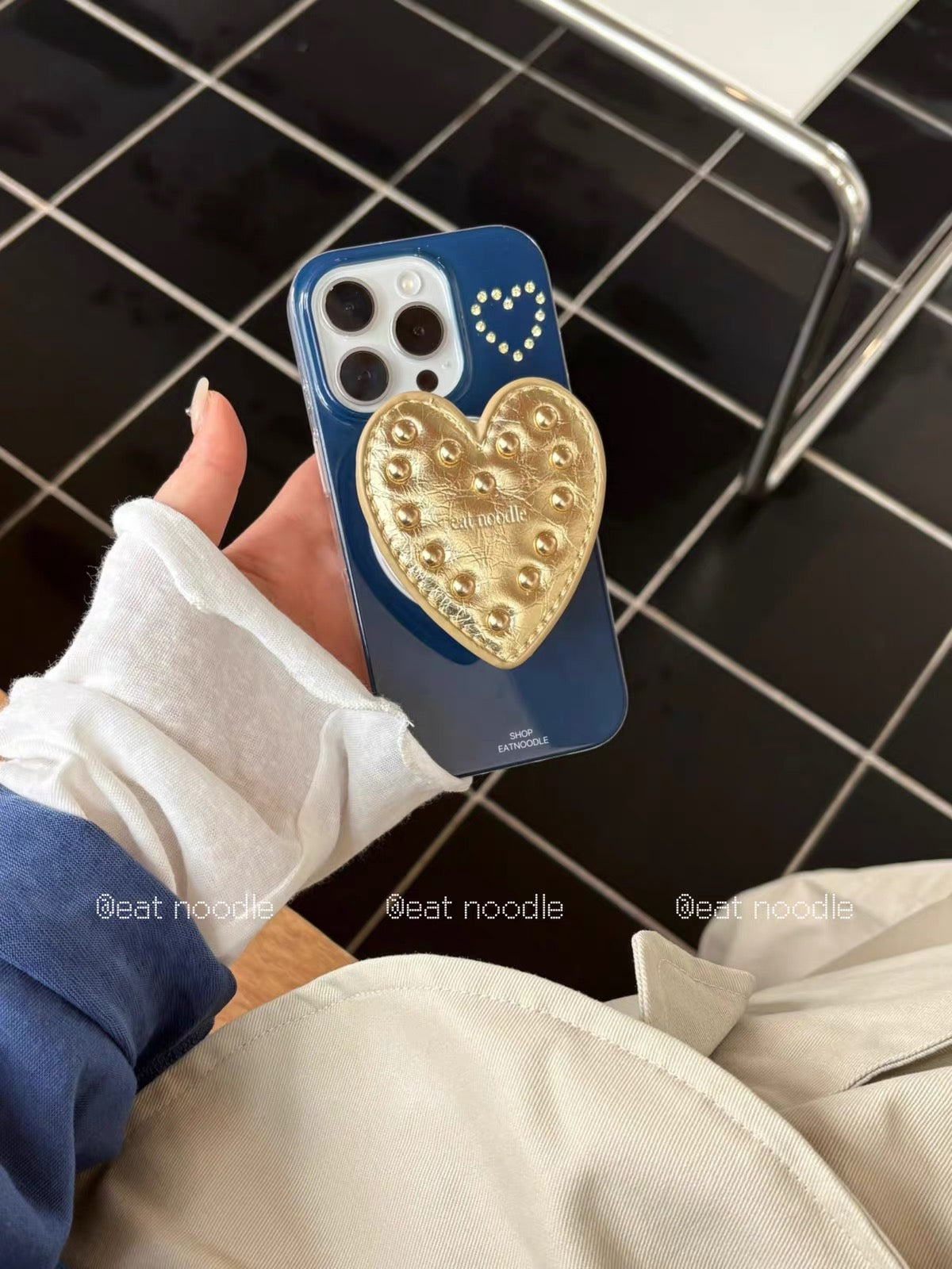Rhinestone Heart Phone Case