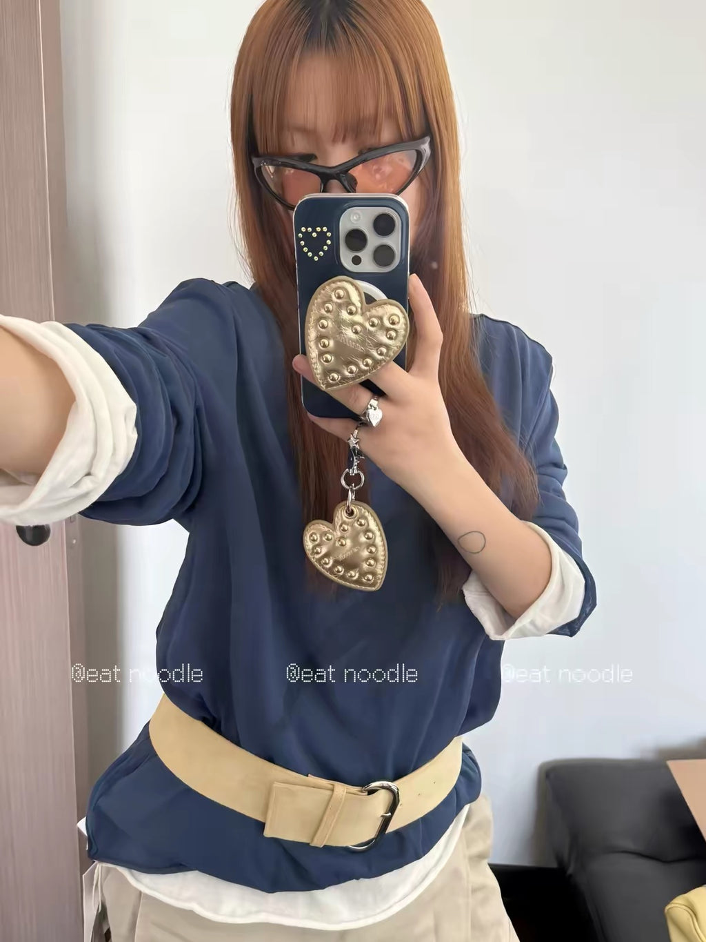 Rhinestone Heart Phone Case