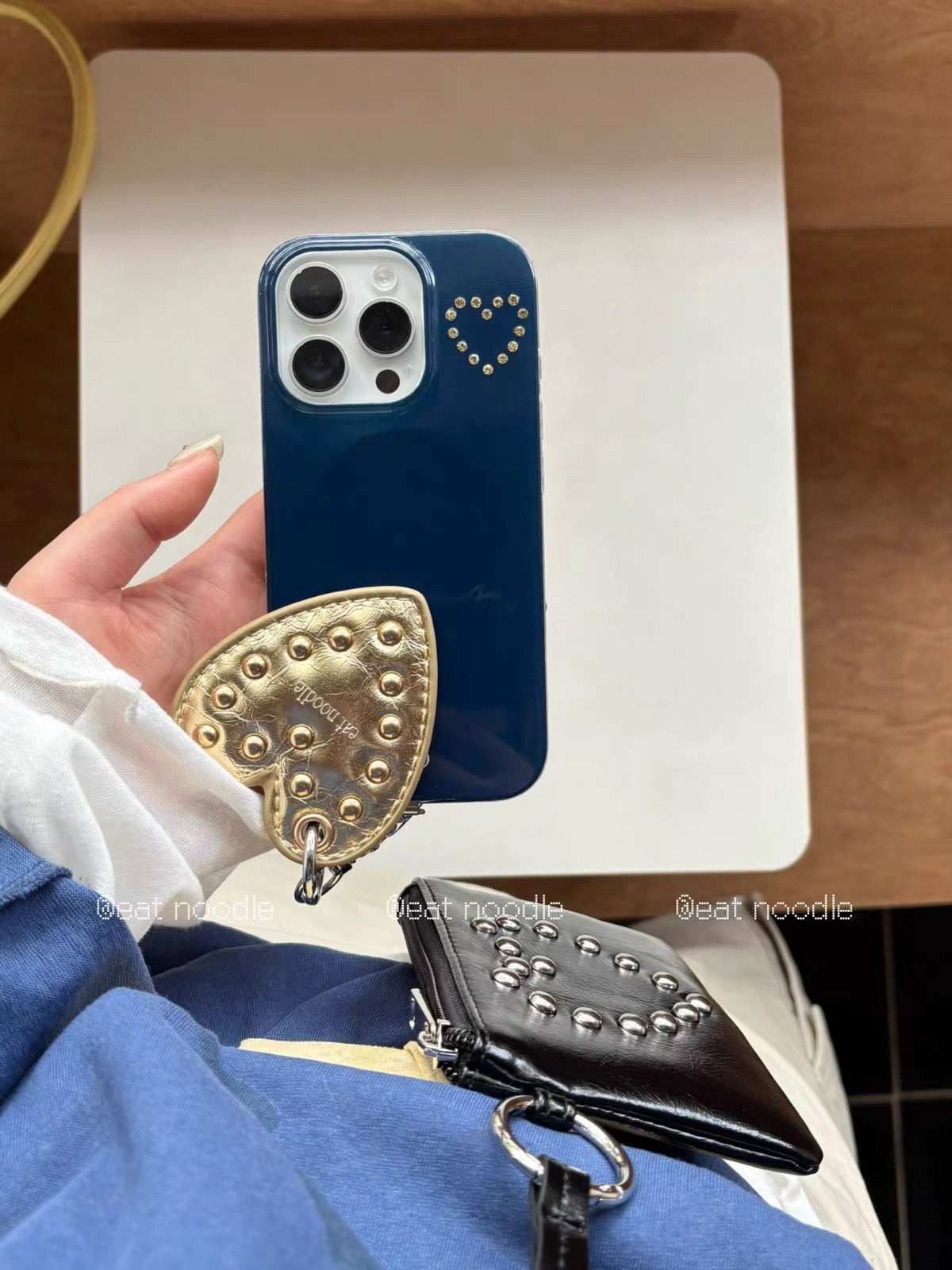 Rhinestone Heart Phone Case