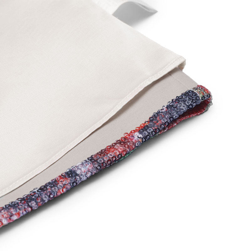 Sequin Tropical Fruit Print Reversible Skort