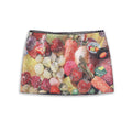 Sequin Tropical Fruit Print Reversible Skort